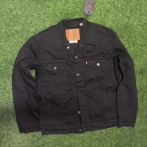 Men's Levi's Black Denim Jacket Size Medium